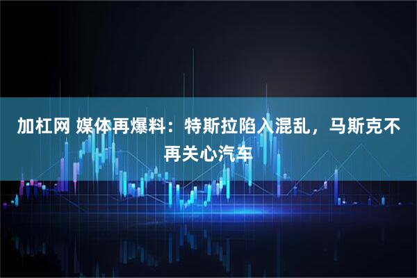 加杠网 媒体再爆料：特斯拉陷入混乱，马斯克不再关心汽车