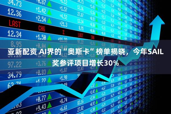 亚新配资 AI界的“奥斯卡”榜单揭晓，今年SAIL奖参评项目增长30%